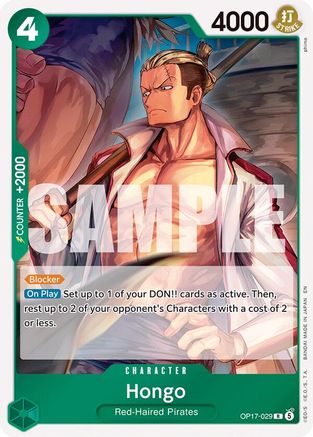 (OP17-029) Hongo - The World's Strongest Warriors - Foil