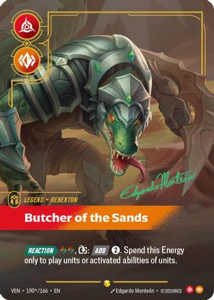 (190*/166) Renekton - Butcher of the Sands (Signature) - Vendetta Foil