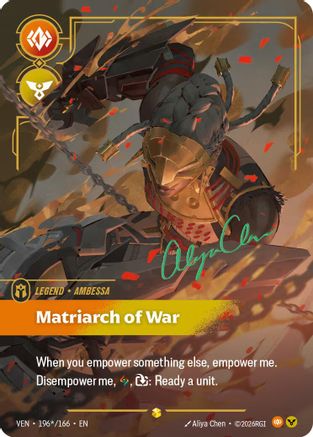 (196*/166) Ambessa - Matriarch of War (Signature) - Vendetta Foil