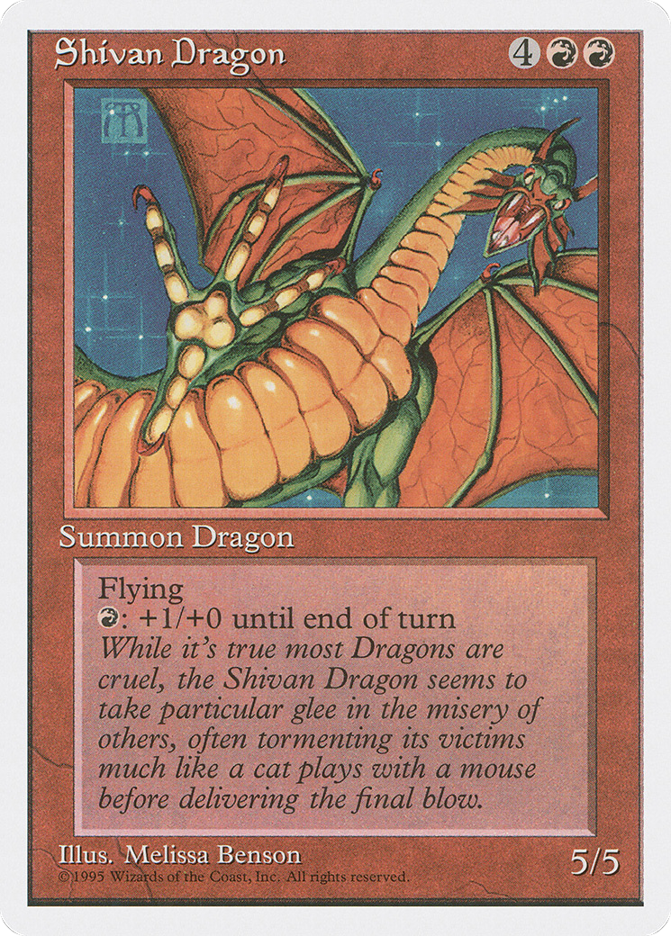 Shivan Dragon (4ED-220) - Fourth Edition