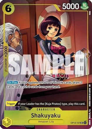 (OP14-107) Shakuyaku (One Piece Card Game Illustration Box Vol. 7) - One Piece Promotion Cards - Foil