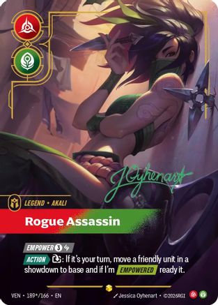 (189*/166) Akali - Rogue Assassin (Signature) - Vendetta Foil