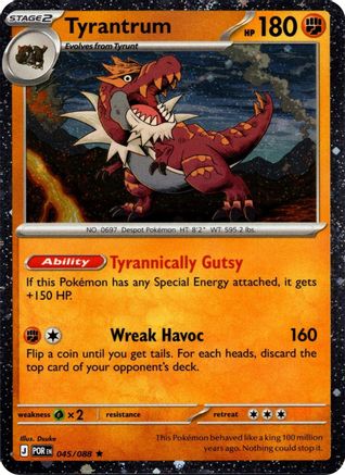 Tyrantrum (Cosmos Holo) (45/088) - Blister Exclusives Holofoil - Rare