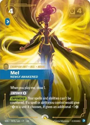 (069b/166) Mel - Newly Awakened - Riftbound Organized Play Promotional Cards Foil