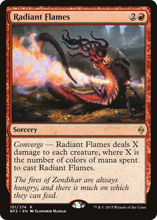 Radiant Flames (BFZ-151) - Battle for Zendikar Foil