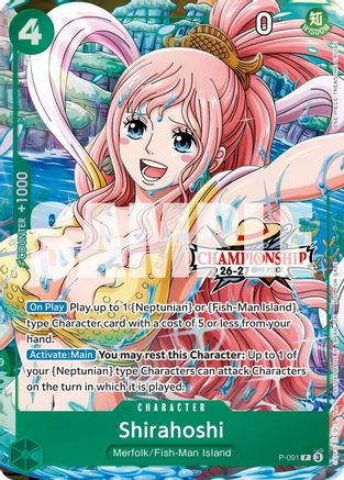 (P-091) Shirahoshi (CS 26-27 Event Pack) - One Piece Promotion Cards - Foil