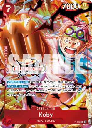 (P-092) Koby (CS 26-27 Event Pack) - One Piece Promotion Cards - Foil