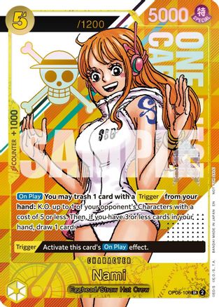 (OP08-106) Nami (CS 26-27 Celebration Pack) (Serial Numbered) - One Piece Promotion Cards - Foil