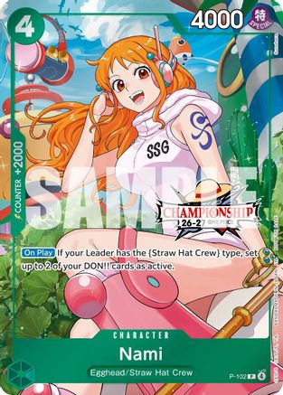 (P-102) Nami (CS 26-27 Celebration Pack) - One Piece Promotion Cards - Foil