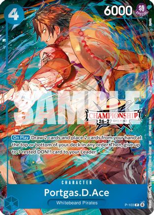 (P-103) Portgas.D.Ace (CS 26-27 Celebration Pack) - One Piece Promotion Cards - Foil