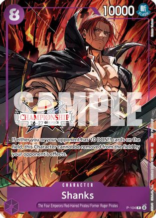 (P-104) Shanks (CS 26-27 Celebration Pack) - One Piece Promotion Cards - Foil