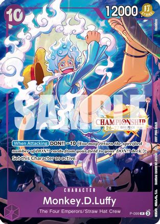 (P-099) Monkey.D.Luffy (CS 26-27 Event Pack Finalist Ver.) - One Piece Promotion Cards - Foil