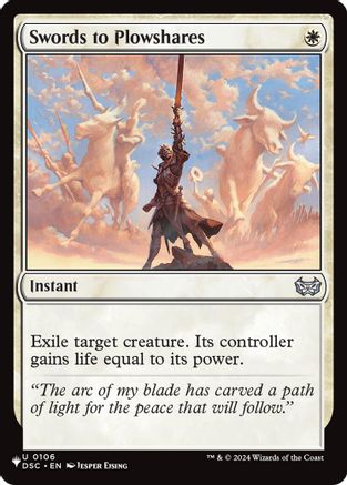 Swords to Plowshares (DSC) (LIST-106) [The List Reprints]