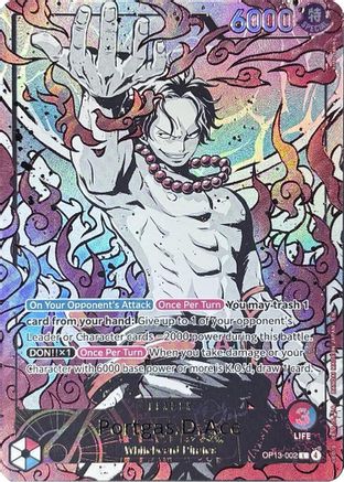 (OP13-002) Portgas.D.Ace (English Version 3rd Anniversary Set) - One Piece Promotion Cards - Foil