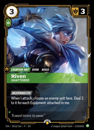 (041a/166) Riven - Shattered - Riftbound Promotional Cards Foil