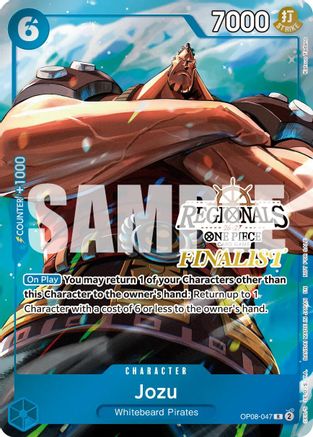 (OP08-047) Jozu (Regionals Finalist Card Set 26-27 Vol.2) - One Piece Promotion Cards - Foil