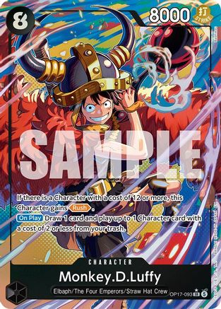 (OP17-093) Monkey.D.Luffy (093) (Alternate Art) - The World's Strongest Warriors - Foil