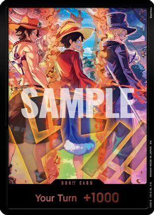 DON!! Card (English Version 3rd Anniversary Set) (Ace, Luffy, Sabo) - One Piece Promotion Cards - Foil