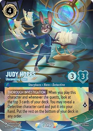 (014)  Judy Hopps - Uncovering Clues - D23 Promos  Holofoil