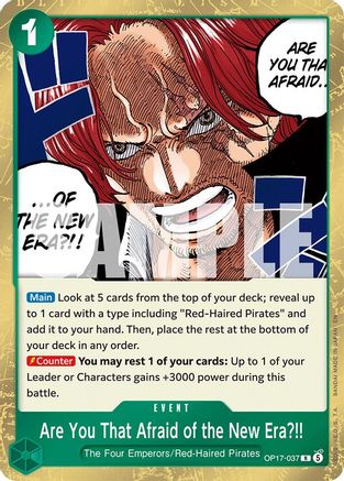(OP17-037) Are You That Afraid of the New Era?! - The World's Strongest Warriors - Foil