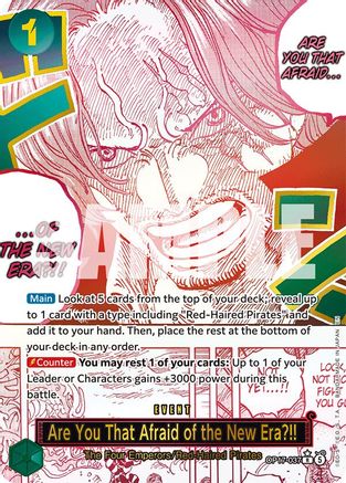 (OP17-037) Are You That Afraid of the New Era?! (Alternate Art) - The World's Strongest Warriors - Foil