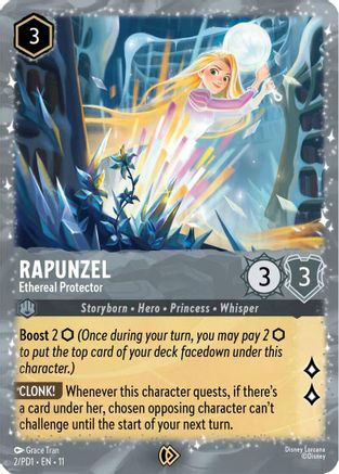 (002)  Rapunzel - Ethereal Protector - Disney Lorcana Promo Cards  Holofoil