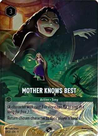 (013)  Mother Knows Best (Foil) - Disney Lorcana Promo Cards  Holofoil