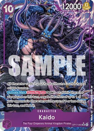 (OP17-063) Kaido (063) (Alternate Art) - The World's Strongest Warriors - Foil