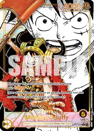 (OP17-079) Monkey.D.Luffy (079) (Super Leader Alternate Art) - The World's Strongest Warriors - Foil