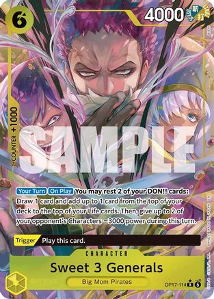 (OP17-114) Sweet 3 Generals (Alternate Art) - The World's Strongest Warriors - Foil