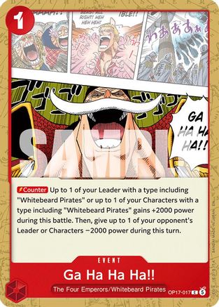 (OP17-017) Ga Ha Ha Ha!! - The World's Strongest Warriors - Normal
