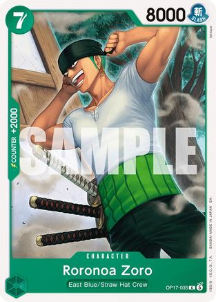 (OP17-035) Roronoa Zoro (035) - The World's Strongest Warriors - Normal