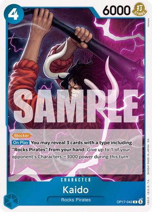 (OP17-042) Kaido (042) - The World's Strongest Warriors - Foil