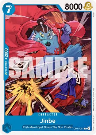 (OP17-051) Jinbe (051) - The World's Strongest Warriors - Normal