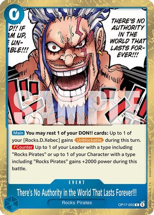 (OP17-055) There's No Authority in the World That Lasts Forever!!! - The World's Strongest Warriors - Foil