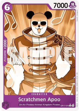 (OP17-070) Scratchmen Apoo (Pandaman Art) - The World's Strongest Warriors - Normal