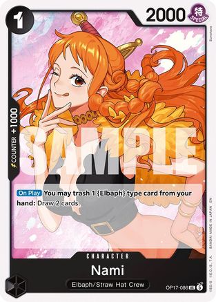 (OP17-086) Nami (086) - The World's Strongest Warriors - Normal
