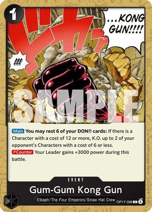 (OP17-098) Gum-Gum Kong Gun - The World's Strongest Warriors - Normal