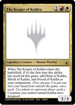 The Keeper of Kaldra [Un-Known Event Playtest Cards]