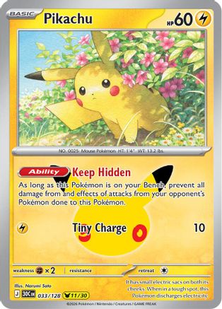 Pikachu (33/128) - ME 30th Celebration Holofoil - None