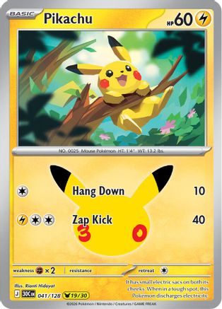Pikachu (41/128) - ME 30th Celebration Holofoil - None