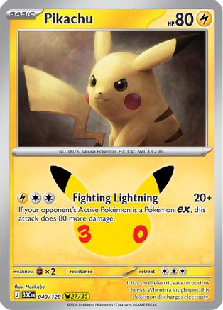 Pikachu (49/128) - ME 30th Celebration Holofoil - None