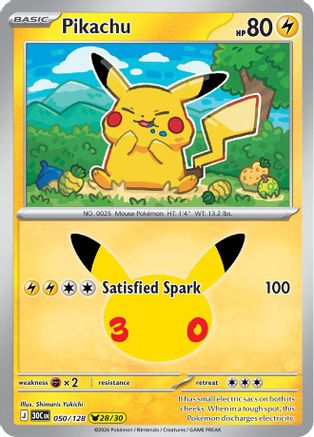 Pikachu (50/128) - ME 30th Celebration Holofoil - None