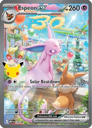 Espeon ex (30th Celebration) (108) - ME Mega Evolution Promo Holofoil - Promo