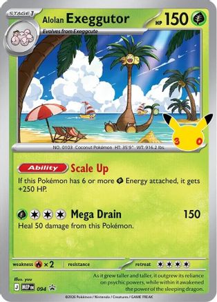 Alolan Exeggutor (30th Celebration) (94) - ME Mega Evolution Promo Holofoil - Promo