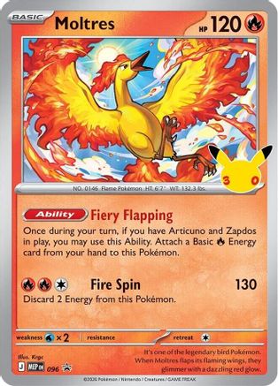 Moltres (30th Celebration) (96) - ME Mega Evolution Promo Holofoil - Promo