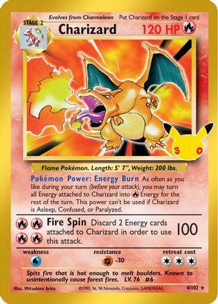 Charizard (4/102) - ME 30th Celebration Classic Collection Holofoil - Classic Collection