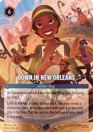 (012)  Down in New Orleans (Foil) - Disney Lorcana Promo Cards  Holofoil