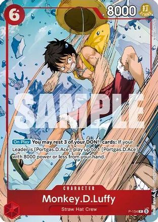 (P-154) Monkey.D.Luffy (Premium Card Collection -Flame-Flame Fruit Coliseum Edition-) - One Piece Promotion Cards - Foil
