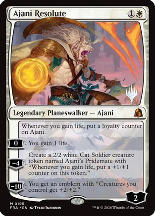 Ajani Resolute (PPFRA-195) [Promo Pack: Reality Fracture] Foil